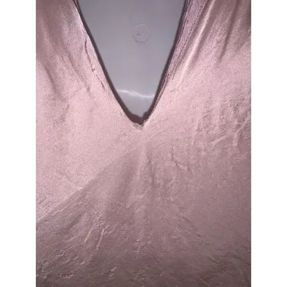 We Are Replay Uniform 4 angels Pink Y2k Silk Slip Dress Cat Open Back Sz Small - Picture 4 of 13